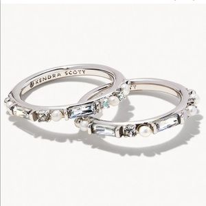 Kendra Scott Madelyn Ring Set in White Mix Size 7 NWT